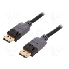 Cablu DisplayPort - DisplayPort, din ambele parţi, DisplayPort mufa, 1.5m, negru, QOLTEC - 50466