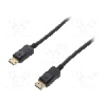 Cablu DisplayPort - DisplayPort, din ambele parţi, DisplayPort mufa, 1.5m, negru, QOLTEC - 50586