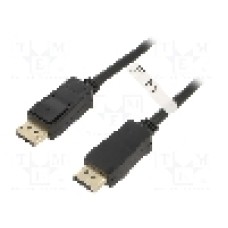 Cablu DisplayPort - DisplayPort, din ambele parţi, DisplayPort mufa, 1m, negru, Goobay - 49958