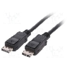 Cablu DisplayPort - DisplayPort, din ambele parţi, DisplayPort mufa, 1m, negru, Goobay - 51952