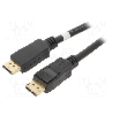 Cablu DisplayPort - DisplayPort, din ambele parţi, DisplayPort mufa, 1m, negru, Goobay - 68798