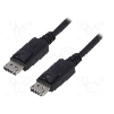 Cablu DisplayPort - DisplayPort, din ambele parţi, DisplayPort mufa, 1m, negru, QOLTEC - 50445