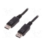 Cablu DisplayPort - DisplayPort, din ambele parţi, DisplayPort mufa, 1m, negru, QOLTEC - 50452