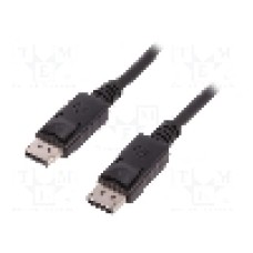 Cablu DisplayPort - DisplayPort, din ambele parţi, DisplayPort mufa, 1m, negru, QOLTEC - 50452