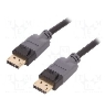 Cablu DisplayPort - DisplayPort, din ambele parţi, DisplayPort mufa, 2m, negru, QOLTEC - 50467