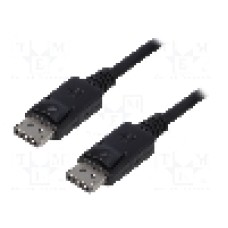 Cablu DisplayPort - DisplayPort, din ambele parţi, DisplayPort mufa, 3m, negru, QOLTEC - 50454