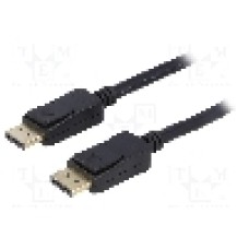 Cablu DisplayPort - DisplayPort, din ambele parţi, DisplayPort mufa, 3m, negru, QOLTEC - 50588