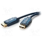 Cablu DisplayPort - DisplayPort, din ambele parţi, DisplayPort mufa, 5m, albastru, CLICKTRONIC - 70713