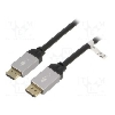 Cablu DisplayPort - DisplayPort, din ambele parţi, DisplayPort mufa, 5m, negru, Goobay - 72243