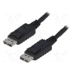 Cablu DisplayPort - DisplayPort, din ambele parţi, DisplayPort mufa, 5m, negru, QOLTEC - 50455