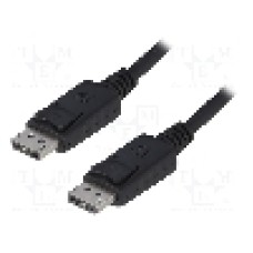 Cablu DisplayPort - DisplayPort, din ambele parţi, DisplayPort mufa, 5m, negru, QOLTEC - 50455