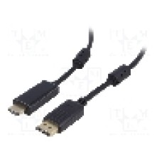 Cablu DisplayPort - HDMI, DisplayPort mufa, HDMI mufa, 1.8m, negru, AKYGA - AK-AV-05