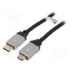 Cablu DisplayPort - HDMI, DisplayPort mufa, HDMI mufa, 1m, negru, Goobay - 71460