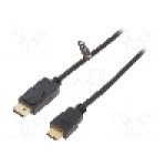Cablu DisplayPort - HDMI, DisplayPort mufa, HDMI mufa, 2m, negru, LOGILINK - CV0127