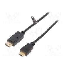 Cablu DisplayPort - HDMI, DisplayPort mufa, HDMI mufa, 2m, negru, LOGILINK - CV0127