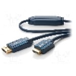 Cablu DisplayPort - HDMI, DisplayPort mufa, HDMI mufa, 3m, albastru, CLICKTRONIC - 70721 Cablu DisplayPort - HDMI, DisplayPort mufa, HDMI mufa, 3m, albastru, CLICKTRONIC - 70721