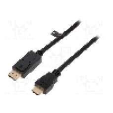 Cablu DisplayPort - HDMI, DisplayPort mufa, HDMI mufa, 5m, negru, LOGILINK - CV0129