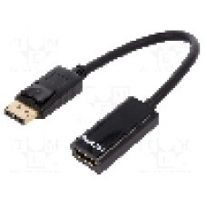 Cablu DisplayPort - HDMI, DisplayPort mufa, HDMI soclu, 150mm, negru, ASSMANN - AK-340400-001-S