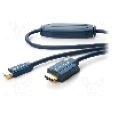 Cablu DisplayPort - HDMI, HDMI mufa, mini DisplayPort mufa, 3m, albastru, CLICKTRONIC - 70744