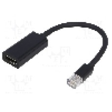 Cablu DisplayPort - HDMI, HDMI soclu, mini DisplayPort mufa, 200mm, negru, QOLTEC - 50432