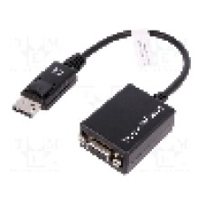 Cablu DisplayPort - VGA, DisplayPort mufa, D-Sub 15pin HD soclu, 150mm, negru, ASSMANN - AK-340410-001-S