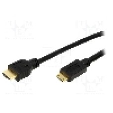 Cablu HDMI - HDMI, HDMI mini mufa, HDMI mufa, 1.5m, negru, LOGILINK - CH0022