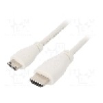 Cablu HDMI - HDMI, HDMI mini mufa, HDMI mufa, 1m, alb, RASPBERRY PI - KAB-10023