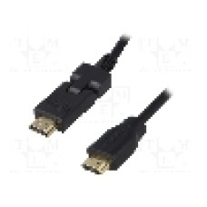 Cablu HDMI - HDMI, HDMI mufa, HDMI mufa mobila ±90°, 1.8m, negru, LOGILINK - CHB003