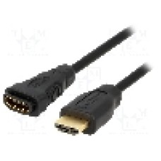 Cablu HDMI - HDMI, HDMI mufa, HDMI soclu, 1.5m, negru, LOGILINK - CH0060