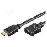Cablu HDMI - HDMI, HDMI mufa, HDMI soclu, 1m, negru, Goobay - 31935