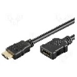 Cablu HDMI - HDMI, HDMI mufa, HDMI soclu, 2m, negru, Goobay - 31937