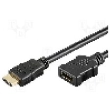 Cablu HDMI - HDMI, HDMI mufa, HDMI soclu, 2m, negru, Goobay - 31937