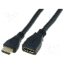 Cablu HDMI - HDMI, HDMI mufa, HDMI soclu, 3m, negru, ASSMANN - AK-330201-030-S