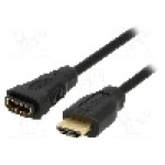 Cablu HDMI - HDMI, HDMI mufa, HDMI soclu, 3m, negru, LOGILINK - CH0057