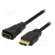 Cablu HDMI - HDMI, HDMI mufa, HDMI soclu, 3m, negru, LOGILINK - CH0057