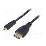 Cablu HDMI - HDMI, HDMI mufa, micro mufa HDMI, 1.5m, negru, AKYGA - AK-HD-15R