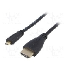 Cablu HDMI - HDMI, HDMI mufa, micro mufa HDMI, 1.5m, negru, AKYGA - AK-HD-15R