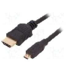 Cablu HDMI - HDMI, HDMI mufa, micro mufa HDMI, 1.5m, negru, QOLTEC - 50510