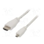 Cablu HDMI - HDMI, HDMI mufa, micro mufa HDMI, 1m, alb, RASPBERRY PI - RPI-14662