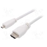 Cablu HDMI - HDMI, HDMI mufa, micro mufa HDMI, 2m, alb, RASPBERRY PI - RPI-16335