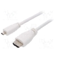 Cablu HDMI - HDMI, HDMI mufa, micro mufa HDMI, 2m, alb, RASPBERRY PI - RPI-16335