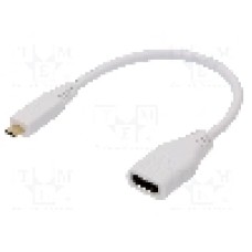 Cablu HDMI - HDMI, HDMI soclu, micro mufa HDMI, 0.235m, alb, RASPBERRY PI - RPI-16338