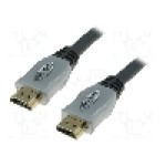 Cablu HDMI - HDMI, din ambele parţi, HDMI mufa, 0.6m, {{Culoare izolaţie}}, PROLINK - 