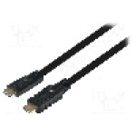 Cablu HDMI - HDMI, din ambele parţi, HDMI mufa, 10m, negru, LOGILINK - CHA0010