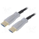 Cablu HDMI - HDMI, din ambele parţi, HDMI mufa, 10m, negru, QOLTEC - 50473