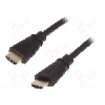 Cablu HDMI - HDMI, din ambele parţi, HDMI mufa, 1.3m, negru, QOLTEC - 27600