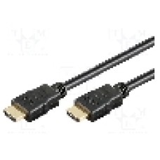 Cablu HDMI - HDMI, din ambele parţi, HDMI mufa, 15m, negru, Goobay - 31897