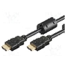 Cablu HDMI - HDMI, din ambele parţi, HDMI mufa, 1.5m, negru, Goobay - 31907