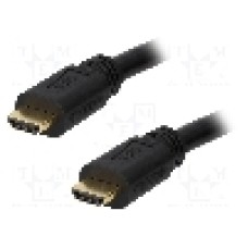 Cablu HDMI - HDMI, din ambele parţi, HDMI mufa, 15m, negru, LOGILINK - CH0054