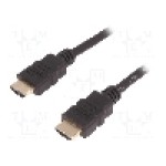 Cablu HDMI - HDMI, din ambele parţi, HDMI mufa, 1.5m, negru, QOLTEC - 50408
